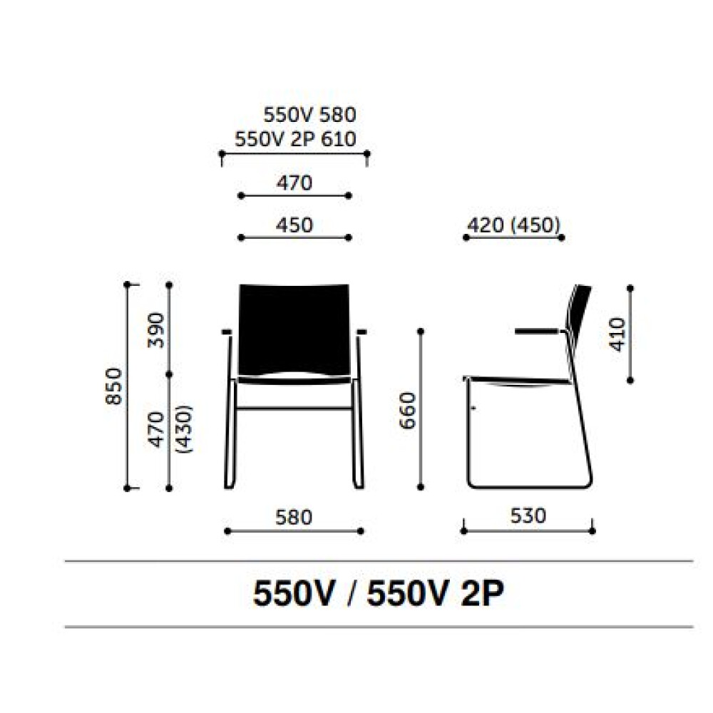 Konferenční židle ARIZ 550V