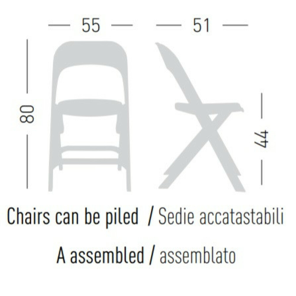 Plastová sklopná židle FLAP