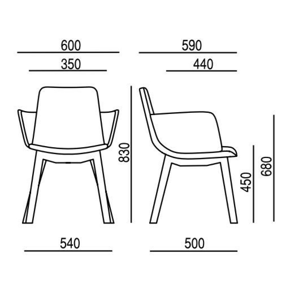 Designová židle EDGE 4202.06