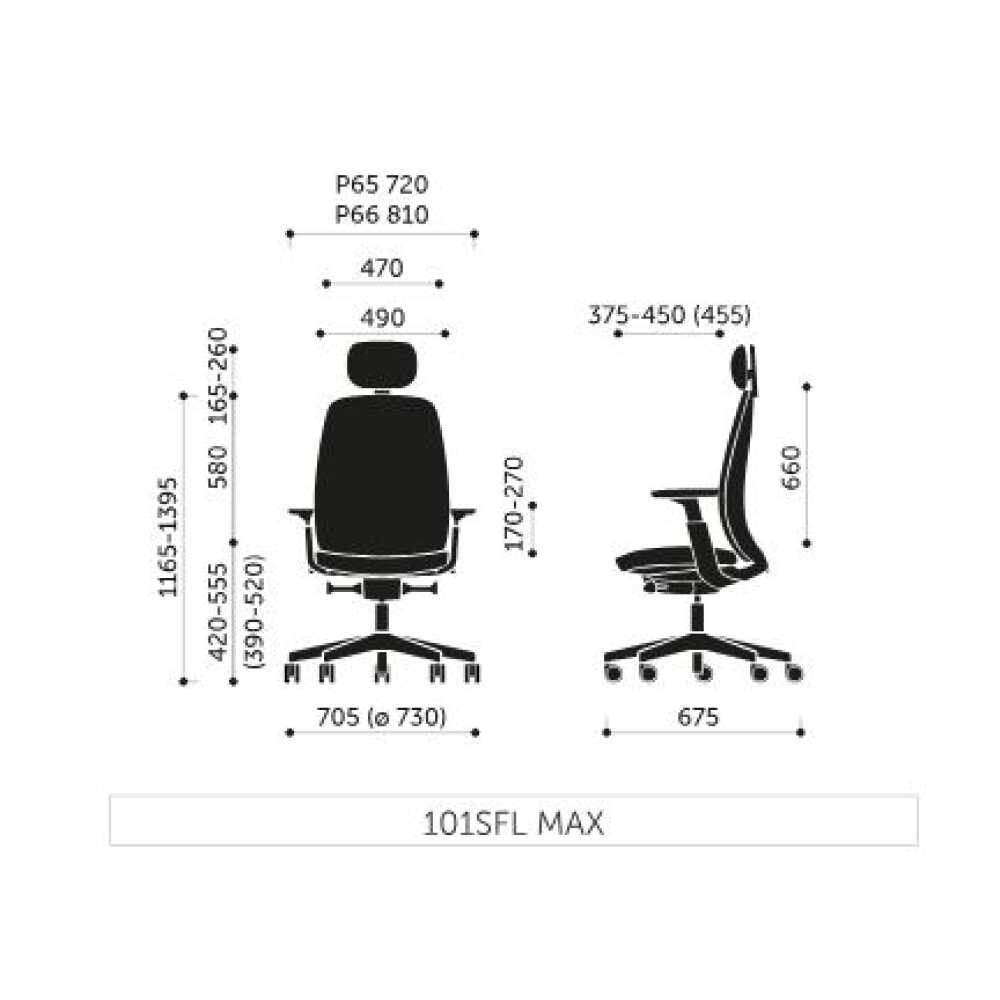 Kancelářská židle Pace 101SFL MAX
