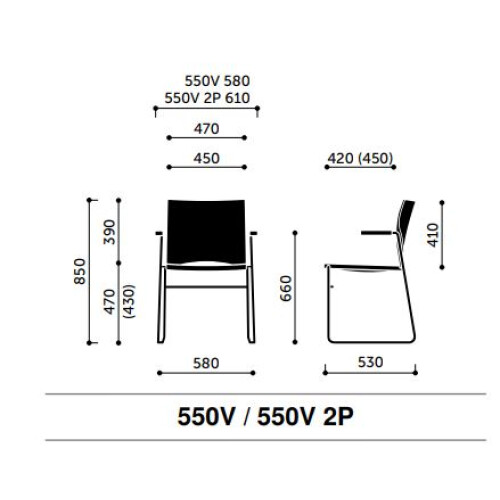 Konferenční židle ARIZ 550V