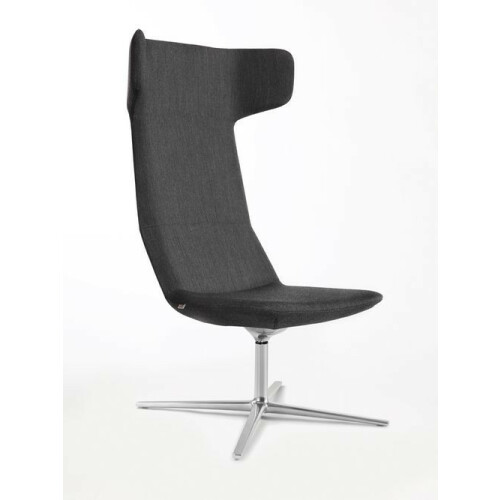 otočné křeslo Flexi Lounge FL-XL kříž leštěný hliník